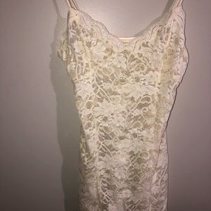 Tank and lace nightgown